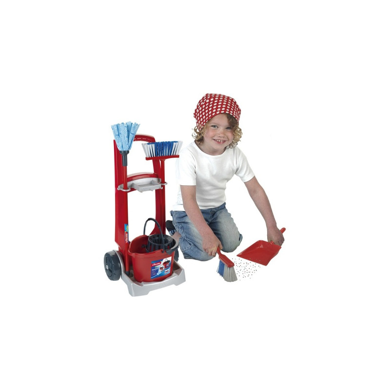 Theo Klein Vileda Besenwagen, Kinderhaushaltsgerät(rot/grau)