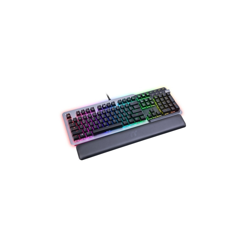 Thermaltake ARGENT K5 RGB, Gaming-Tastatur(titan/schwarz, DE-Layout, Cherry MX RGB Speed Silver)