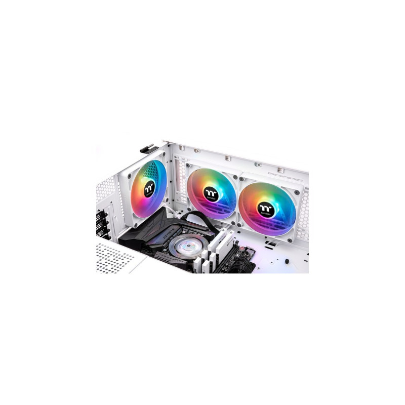 Thermaltake CT120 ARGB Sync PC Cooling Fan White, Gehäuselüfter(weiß, 2er Pack, ohne Controller)