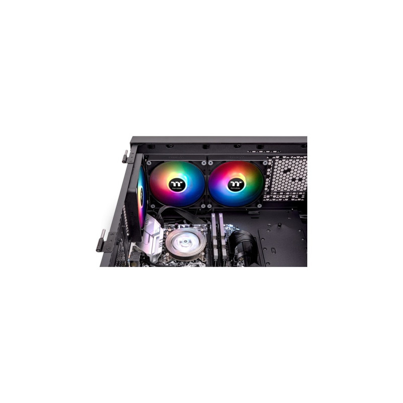 Thermaltake CT120 ARGB Sync PC Cooling Fan, Gehäuselüfter(schwarz, 2er Pack, ohne Controller)
