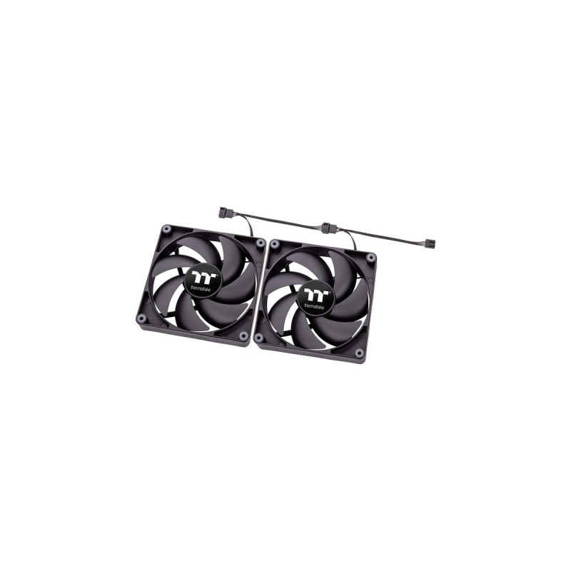 Thermaltake CT120 PC Cooling Fan, Gehäuselüfter(schwarz, 2er Pack)