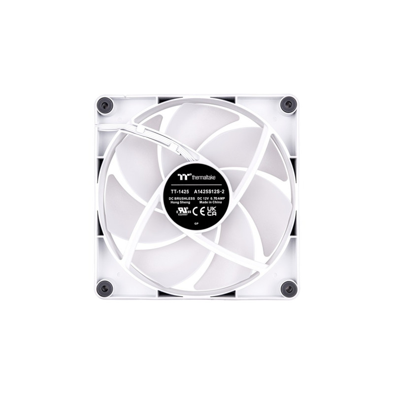 Thermaltake CT140 ARGB Sync PC Cooling Fan White, Gehäuselüfter(weiß, 2er Pack)