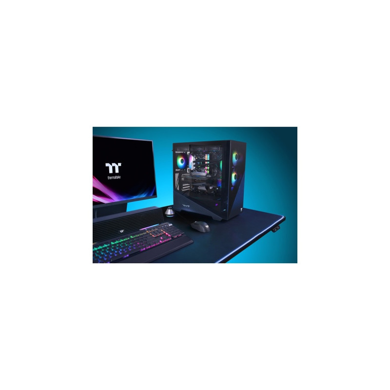 Thermaltake Divider 370 TG ARGB, Tower-Gehäuse(schwarz, Tempered Glass)