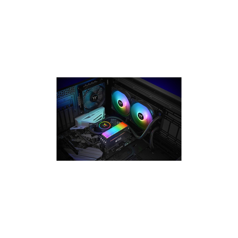 Thermaltake Floe RC240 CPU & Memory AIO Liquid Cooler 240mm, Wasserkühlung(schwarz)