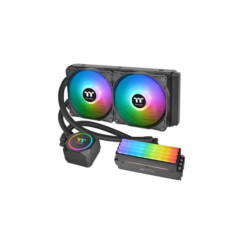 Thermaltake Floe RC240 CPU & Memory AIO Liquid Cooler 240mm, Wasserkühlung(schwarz)