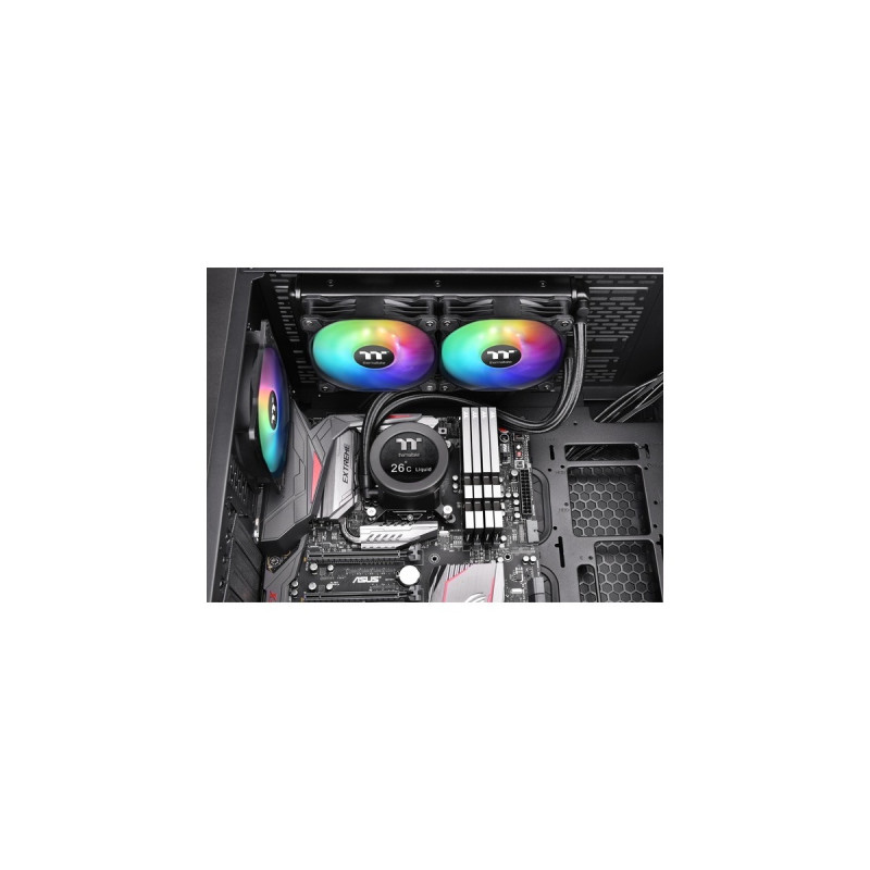 Thermaltake Floe Ultra 240 RGB CPU AIO Liquid Cooler 240mm, CPU-Kühler(schwarz)