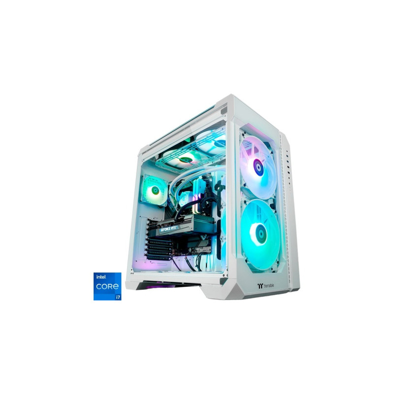 Thermaltake Ganymed V2 Snow, Gaming-PC(weiß/transparent, Windows 11 Home 64-Bit)