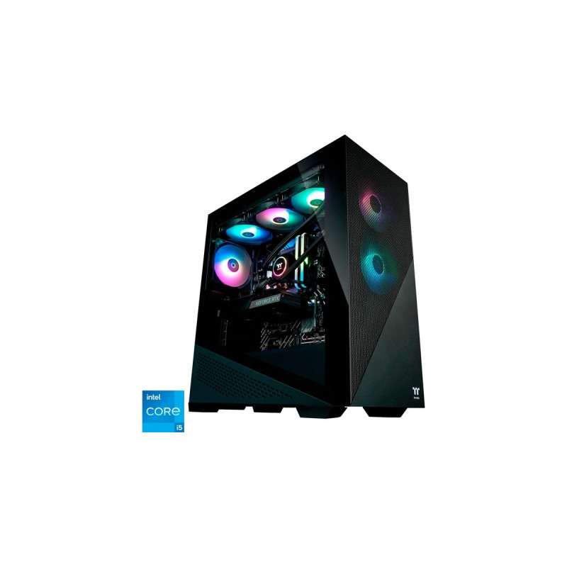 Thermaltake Hyperion V2 Black, Gaming-PC(schwarz/transparent, Windows 11 Home 64-Bit)