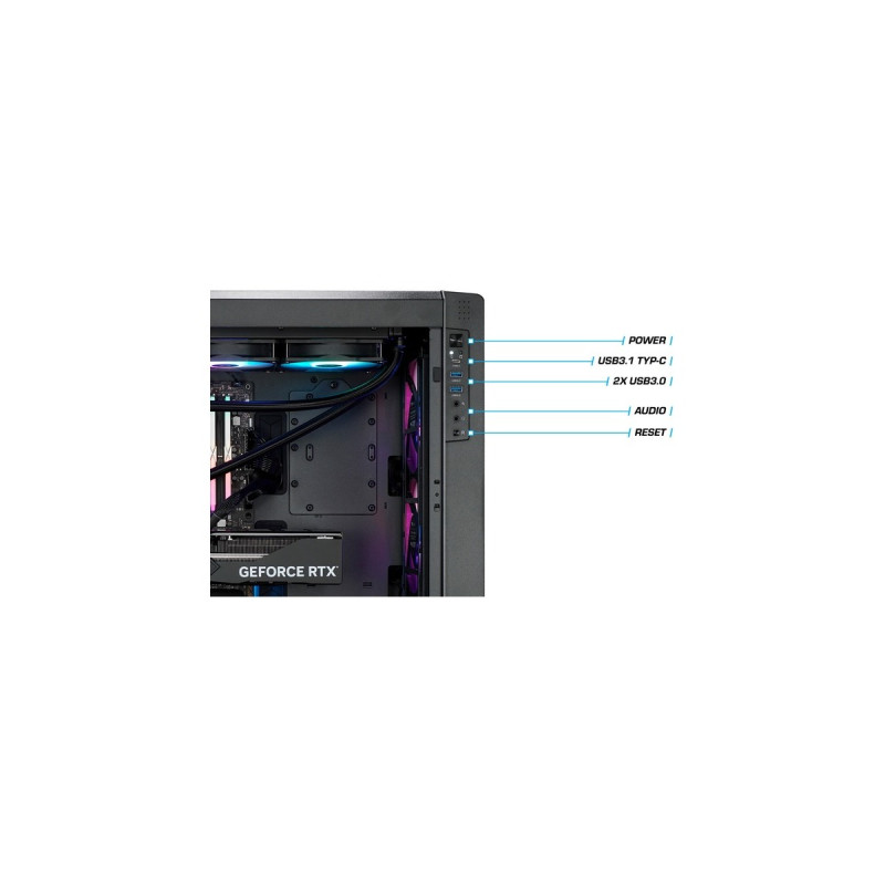 Thermaltake Neired Black, Gaming-PC(schwarz/transparent, Windows 11 Home 64-Bit)