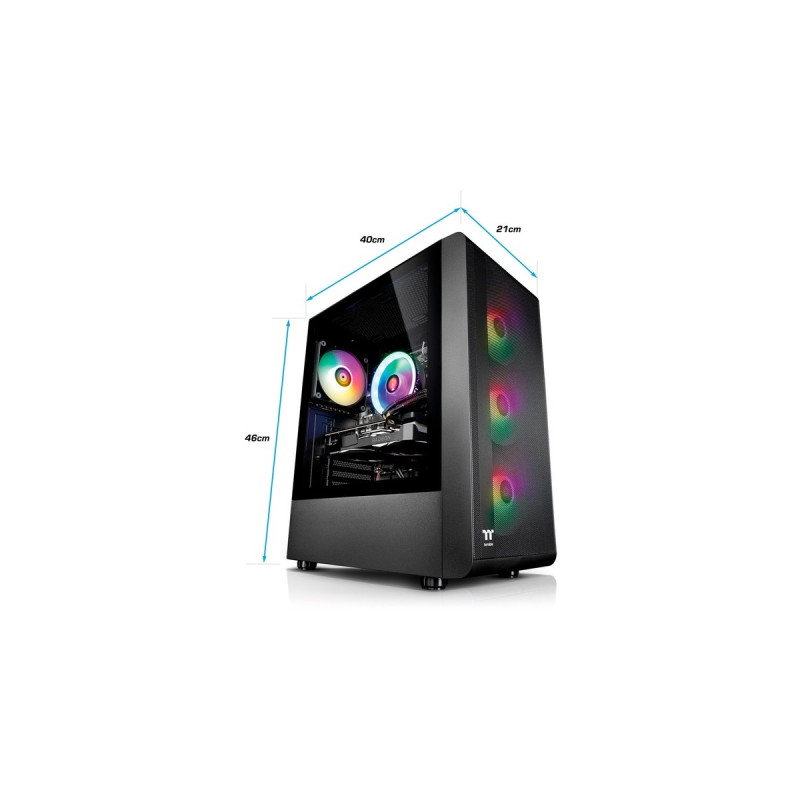 Thermaltake One, Gaming-PC(schwarz/transparent, Windows 11 Home 64-Bit)