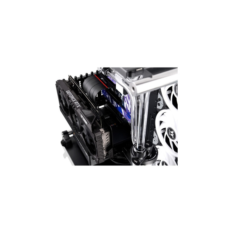 Thermaltake PCI-E 4.0 Dual 90° Riser Cable, Kabel(schwarz, 13cm)