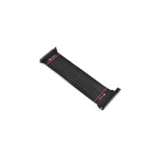 Thermaltake PCIe 90° Extender Kabel 4.0 16x 30cm, Verlängerungskabel(schwarz, abgewinkelt)