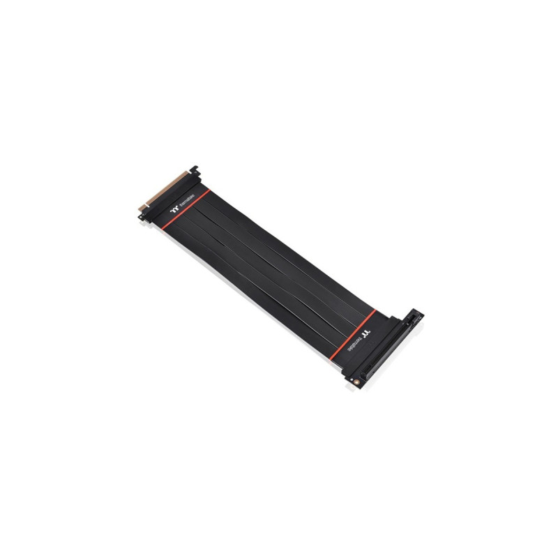 Thermaltake PCIe 90° Extender Kabel 4.0 16x 30cm, Verlängerungskabel(schwarz, abgewinkelt)