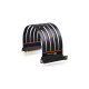 Thermaltake PCIe 90° Extender Kabel 4.0 16x 30cm, Verlängerungskabel(schwarz, abgewinkelt)
