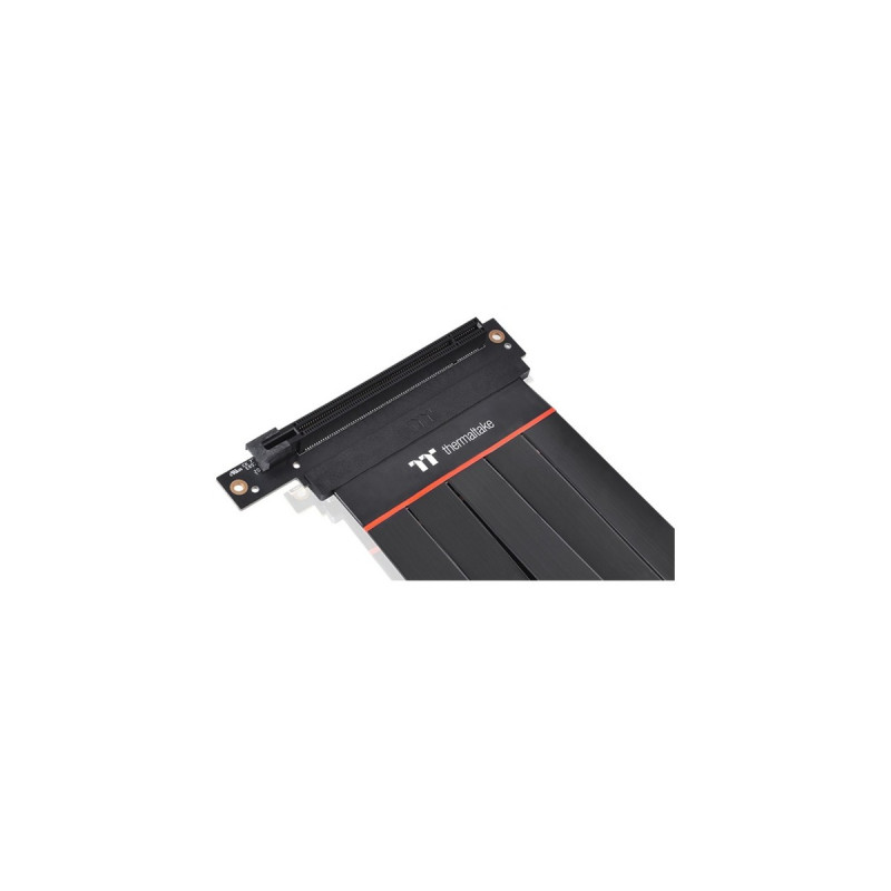 Thermaltake PCIe 90° Extender Kabel 4.0 16x 30cm, Verlängerungskabel(schwarz, abgewinkelt)