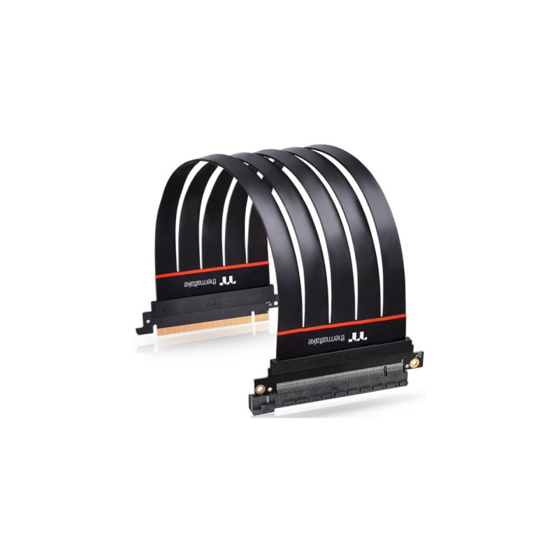 Thermaltake PCIe Extender Kabel 4.0 16x 30cm, Verlängerungskabel(schwarz)