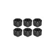 Thermaltake Pacific C-PRO G1/4 PETG Tube 16mm OD Compression – Black, Verbindung(schwarz, 6 Stück)