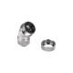 Thermaltake Pacific G1/4 PETG 45-Degree Compression 16mm OD, Adapter(silber, CL-W096-CA00SL-A)