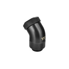 Thermaltake Pacific G1/4 PETG Tube 45-Degree compression 12mm OD, Anschlüsse(schwarz, CL-W146-CU00BL-A)