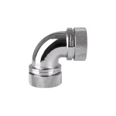 Thermaltake Pacific G1/4 PETG Tube 90-Degree Dual Compression, Befestigung/Montage(chrom, 16mm OD)