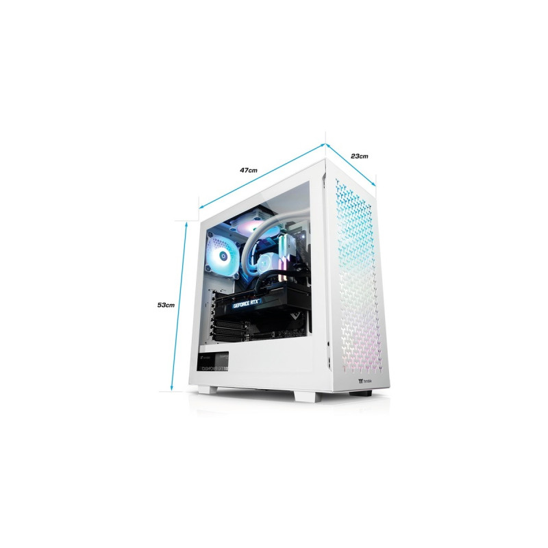 Thermaltake Prospero Snow, Gaming-PC(weiß/transparent, Windows 11 Home 64-Bit)
