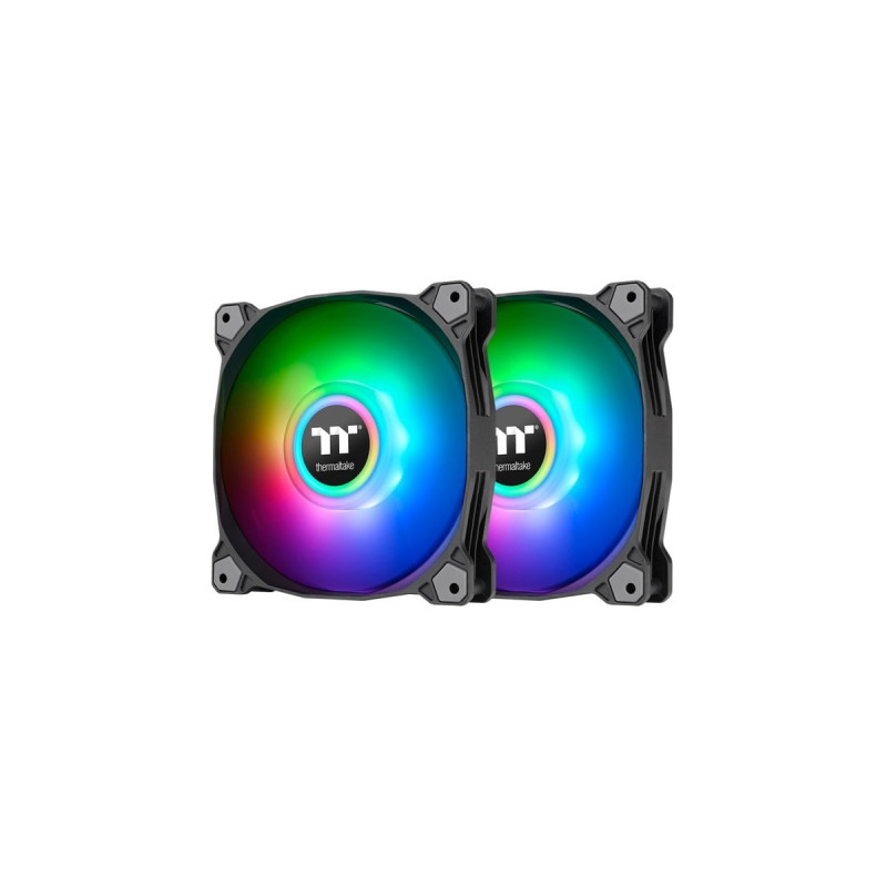 Thermaltake Pure Duo 14 ARGB Sync Radiator Fan, Gehäuselüfter(schwarz/transparent, 2er Set, 1x Controller)