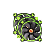 Thermaltake Riing 12 LED Green 3-Fan Pack, Gehäuselüfter(grün)
