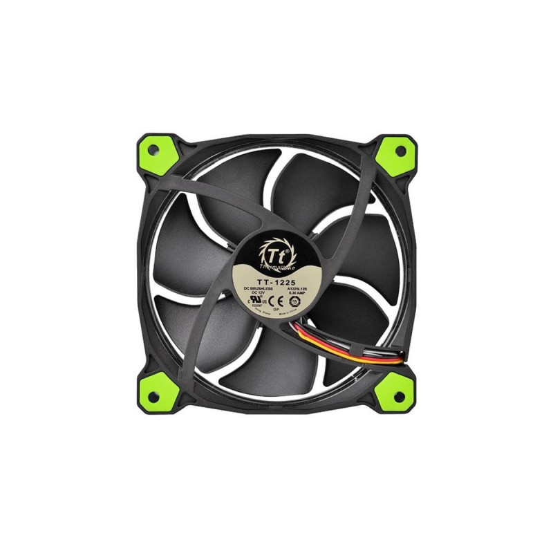 Thermaltake Riing 14 LED Green 140x140x25, Gehäuselüfter(schwarz/grün)