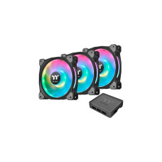 Thermaltake Riing Duo 14 RGB Radiator Fan 3 Pack, Gehäuselüfter(schwarz, 3er Set, 1x Controller)