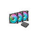 Thermaltake Riing Duo 14 RGB Radiator Fan 3 Pack, Gehäuselüfter(schwarz, 3er Set, 1x Controller)