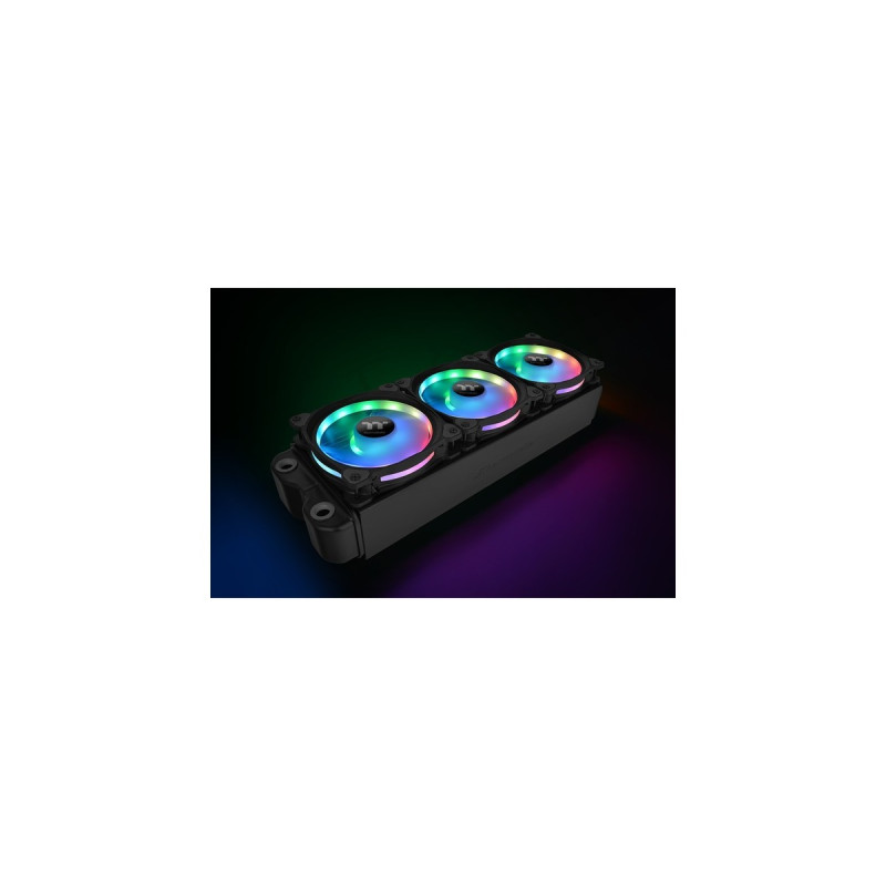 Thermaltake Riing Duo 14 RGB Radiator Fan 3 Pack, Gehäuselüfter(schwarz, 3er Set, 1x Controller)