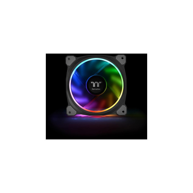 Thermaltake Riing Plus 14 LED RGB Radiator Fan TT Premium, Gehäuselüfter(schwarz, 5er Set, 1x Controller)