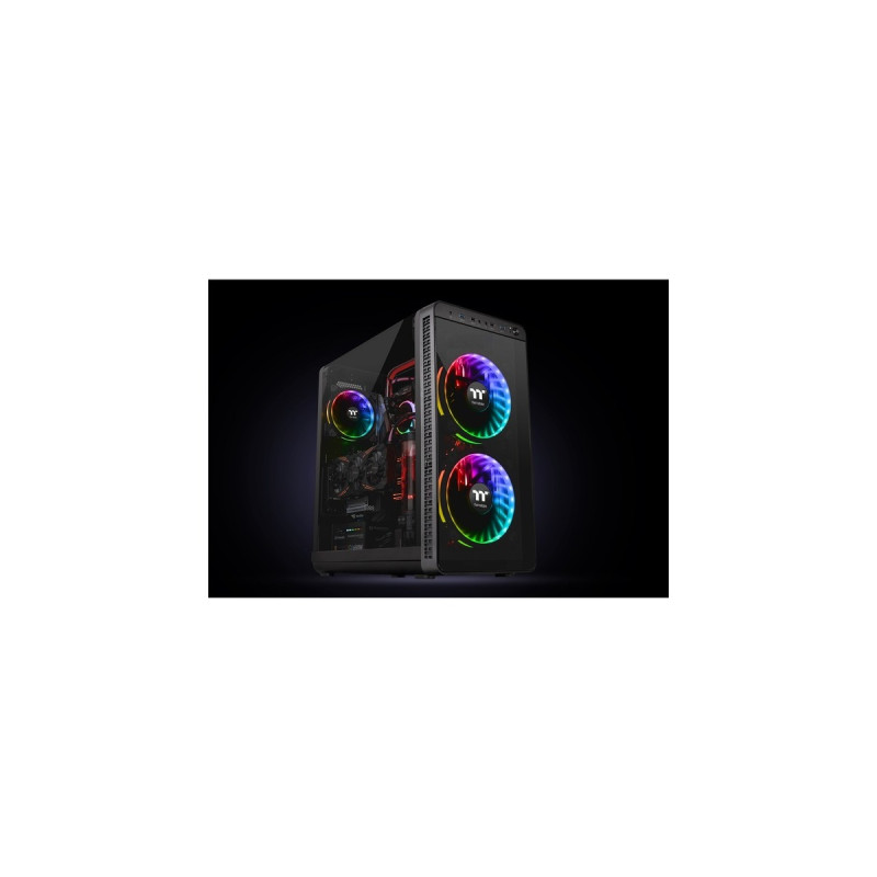 Thermaltake Riing Plus 20 LED RGB Case Fan TT Premium Edition 200x200x30, Gehäuselüfter(schwarz, inkl. Controller)