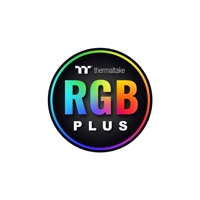 Thermaltake Riing Plus 20 LED RGB Case Fan TT Premium Edition 200x200x30, Gehäuselüfter(schwarz, inkl. Controller)