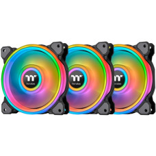 Thermaltake Riing Quad 12 RGB Radiator Fan TT Premium Edition 3 Pack, Gehäuselüfter(schwarz, 3er Set, 1x Controller)