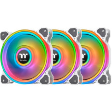 Thermaltake Riing Quad 12 RGB Radiator Fan TT Premium Edition 3 Pack, Gehäuselüfter(weiß, 3er Set, 1x Controller)