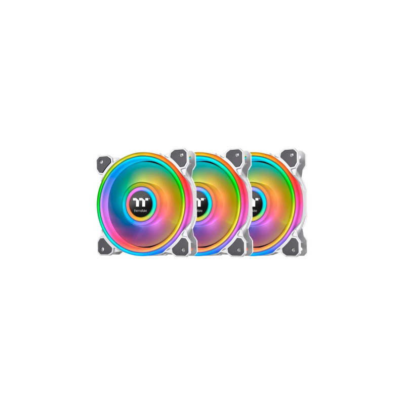Thermaltake Riing Quad 12 RGB Radiator Fan TT Premium Edition 3 Pack, Gehäuselüfter(weiß, 3er Set, 1x Controller)