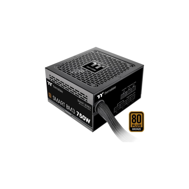 Thermaltake SMART BM3 750W, PC-Netzteil(schwarz, 1x 12VHPWR, 4x PCIe, Kabel-Management, 750 Watt)
