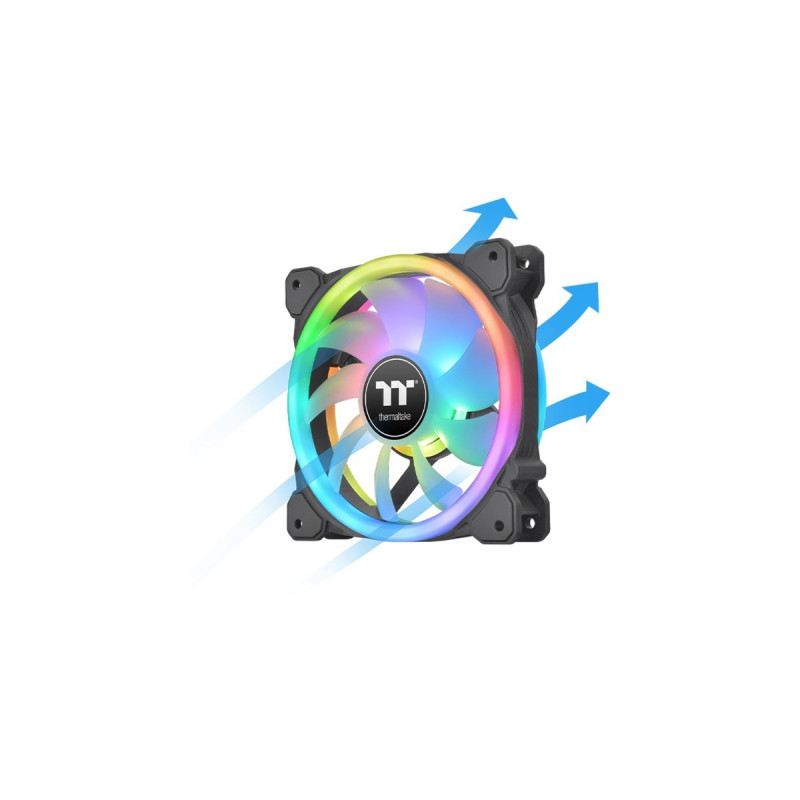 Thermaltake SWAFAN 12 RGB 120x120x25, Gehäuselüfter(schwarz, 3er Pack, inkl Controller)