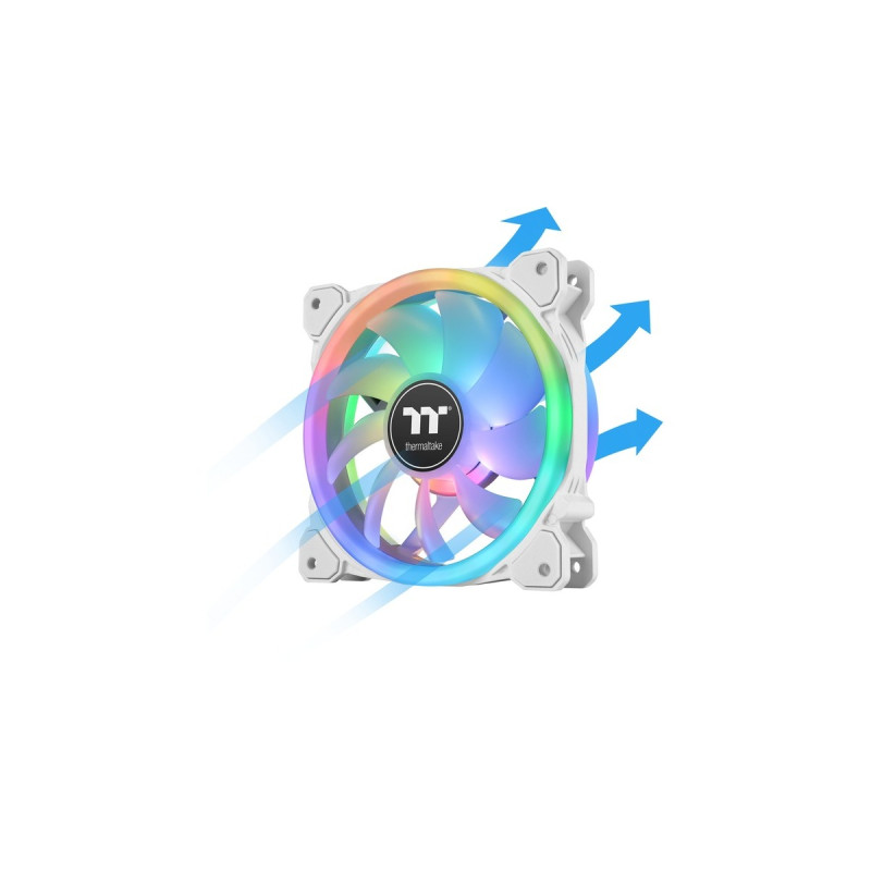 Thermaltake SWAFAN 12 RGB Radiator Fan TT Premium Edition White (3-Fan Pack), Gehäuselüfter(weiß, 3er Pack, inkl. Controller)