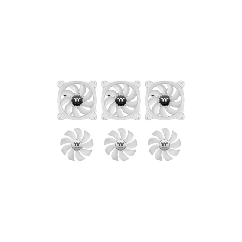 Thermaltake SWAFAN 12 RGB Radiator Fan TT Premium Edition White (3-Fan Pack), Gehäuselüfter(weiß, 3er Pack, inkl. Controller)