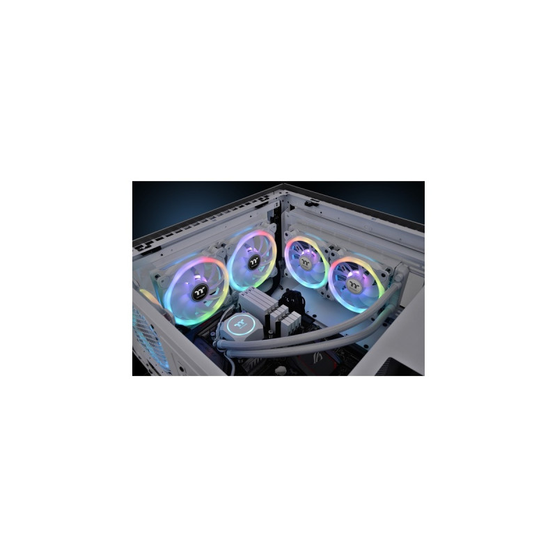 Thermaltake SWAFAN 14 RGB Radiator Fan TT Premium Edition White (3-Fan Pack), Gehäuselüfter(weiß, 3er Pack, inkl. Controller)