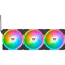 Thermaltake SWAFAN EX12 ARGB Sync PC Cooling Fan TT Premium Edition, Gehäuselüfter(schwarz, 3er Pack)