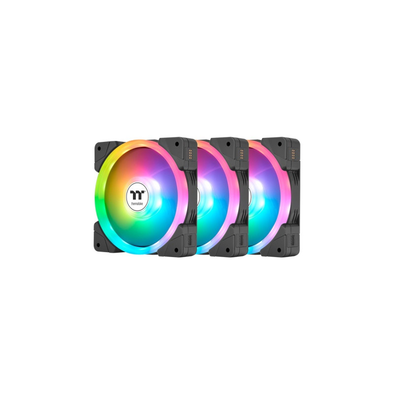 Thermaltake SWAFAN EX12 ARGB Sync PC Cooling Fan TT Premium Edition, Gehäuselüfter(schwarz, 3er Pack)
