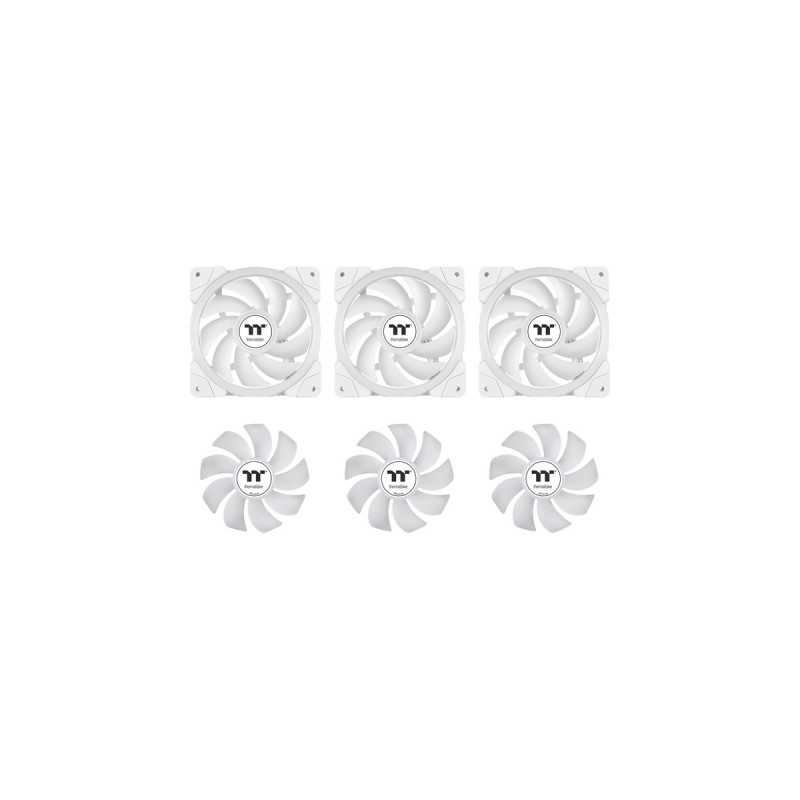 Thermaltake SWAFAN EX12 ARGB Sync PC Cooling Fan White TT Premium Edition, Gehäuselüfter(weiß, 3er Pack)