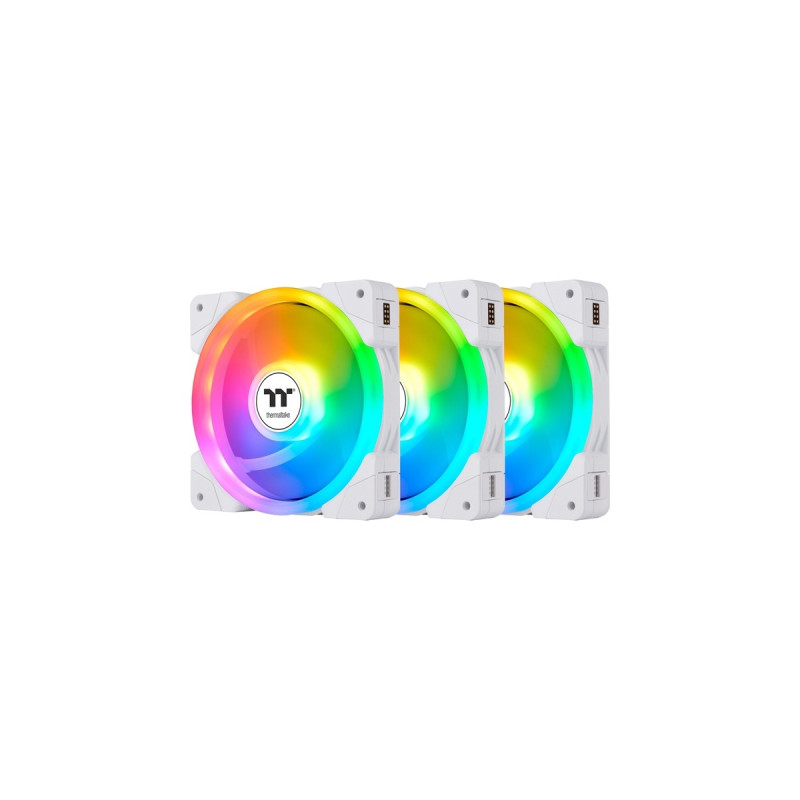 Thermaltake SWAFAN EX14 ARGB Sync PC Cooling Fan White TT Premium Edition, Gehäuselüfter(weiß, 3er Pack)