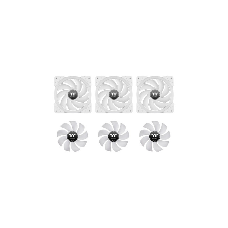 Thermaltake SWAFAN EX14 RGB PC Cooling Fan White TT Premium Edition, Gehäuselüfter(weiß, 3er Pack, inkl. Controller)