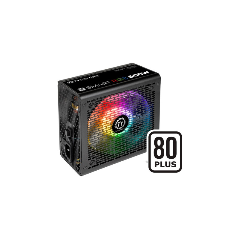 Thermaltake Smart RGB 500W, PC-Netzteil(schwarz, 2x PCIe, RGB, 500 Watt)