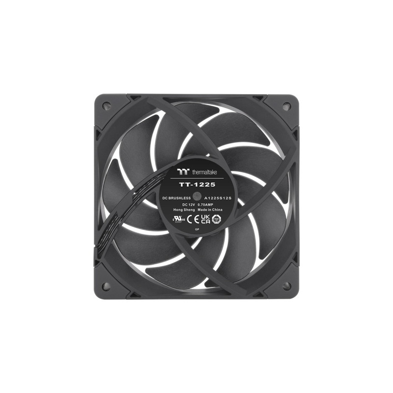 Thermaltake TOUGHFAN 12 Pro High Static Pressure PC Cooling Fan 120x120x25, Gehäuselüfter(schwarz, Single Fan Pack)