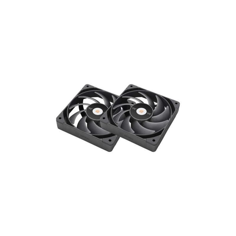 Thermaltake TOUGHFAN 12 Pro High Static Pressure PC Cooling Fan 120x120x25, Gehäuselüfter(schwarz, 2 Fans Pack)